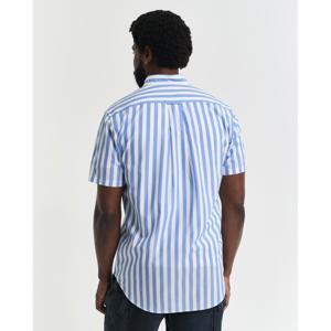 GANT Regular Fit Striped Classic Poplin Short Sleeve Shirt